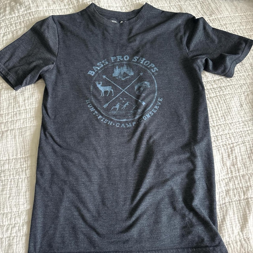Bass Pro Shops Gray Tee, Size S